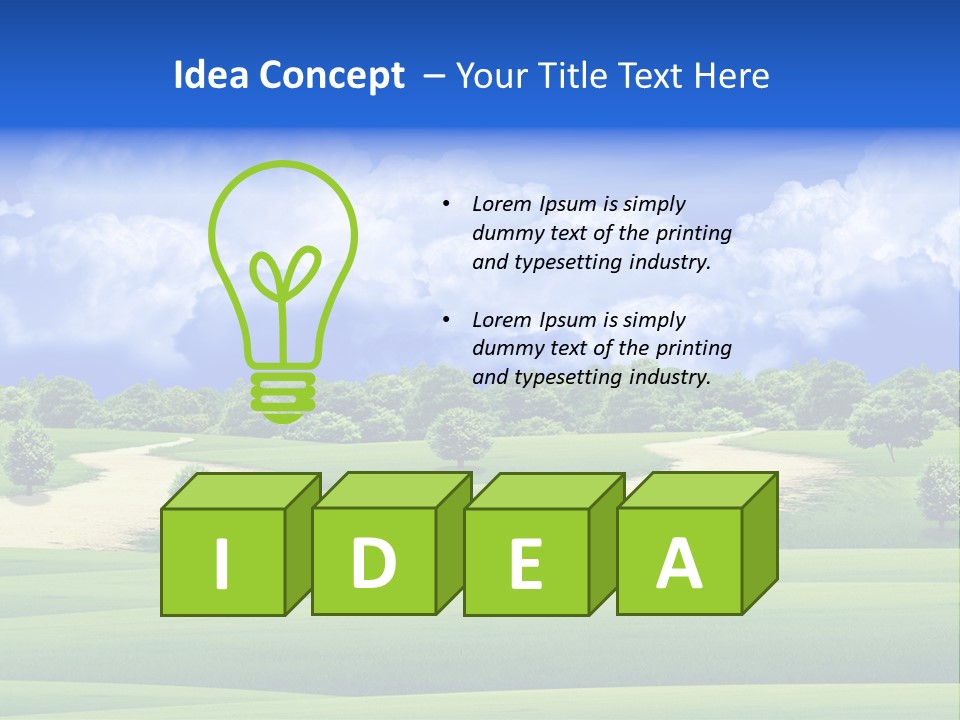 Beautiful Clear Landscape PowerPoint Template