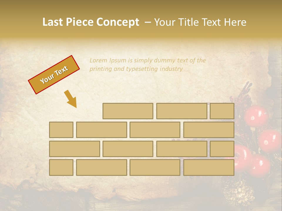 Wrinkled Beautiful Decor PowerPoint Template