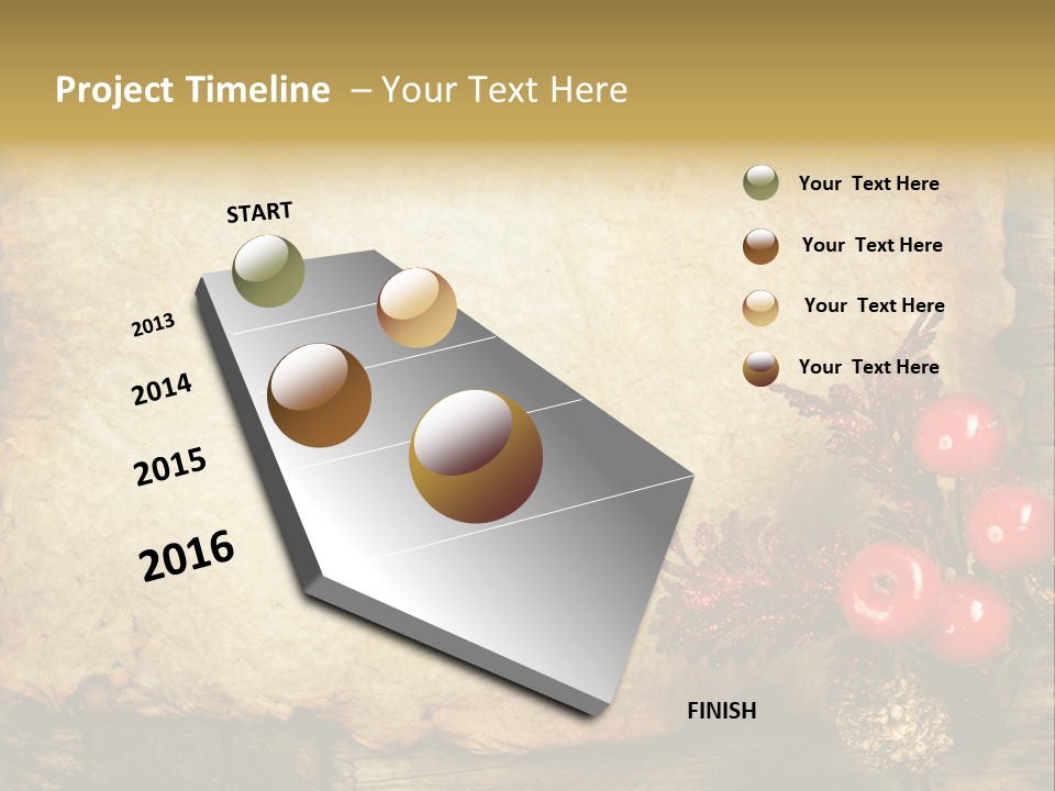 Wrinkled Beautiful Decor PowerPoint Template