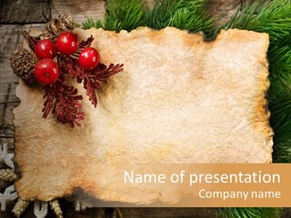 Vintage Wrinkled Red PowerPoint Template