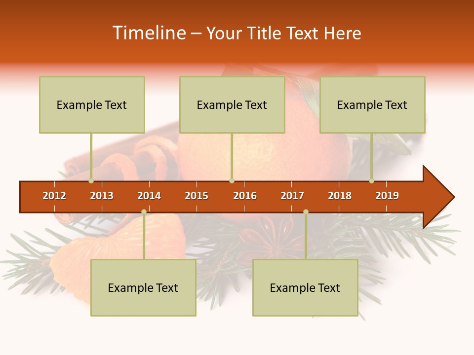 White Decoration Herb PowerPoint Template
