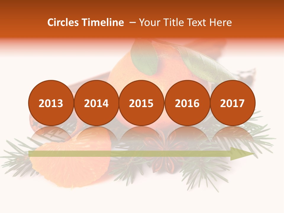 White Decoration Herb PowerPoint Template