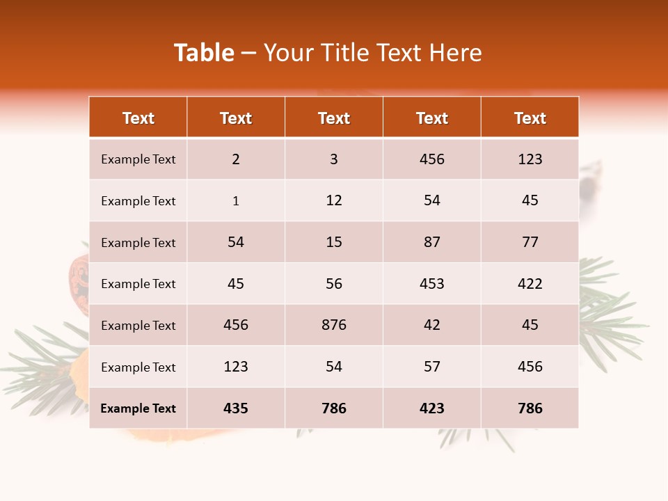 White Decoration Herb PowerPoint Template