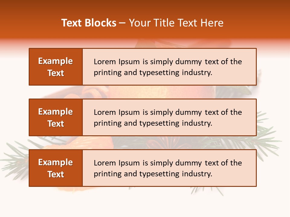 White Decoration Herb PowerPoint Template