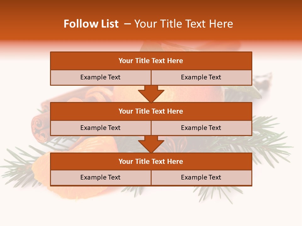 White Decoration Herb PowerPoint Template
