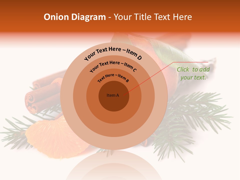 White Decoration Herb PowerPoint Template