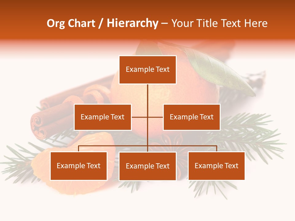 White Decoration Herb PowerPoint Template