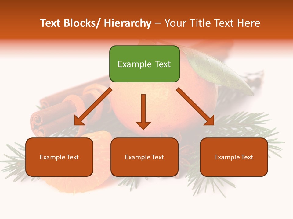 White Decoration Herb PowerPoint Template