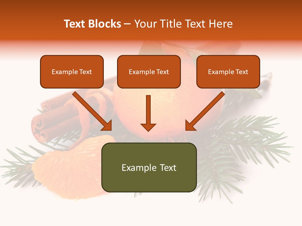 White Decoration Herb PowerPoint Template