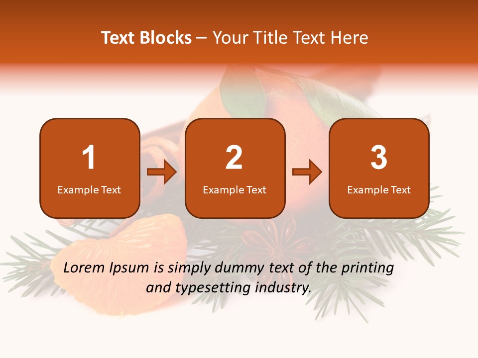 White Decoration Herb PowerPoint Template