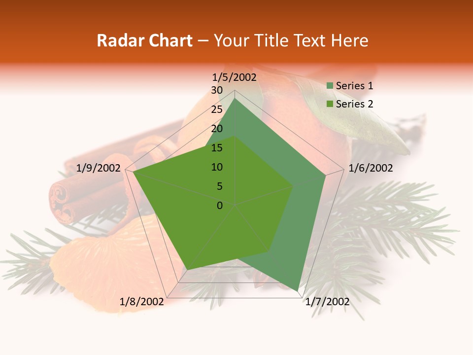 White Decoration Herb PowerPoint Template