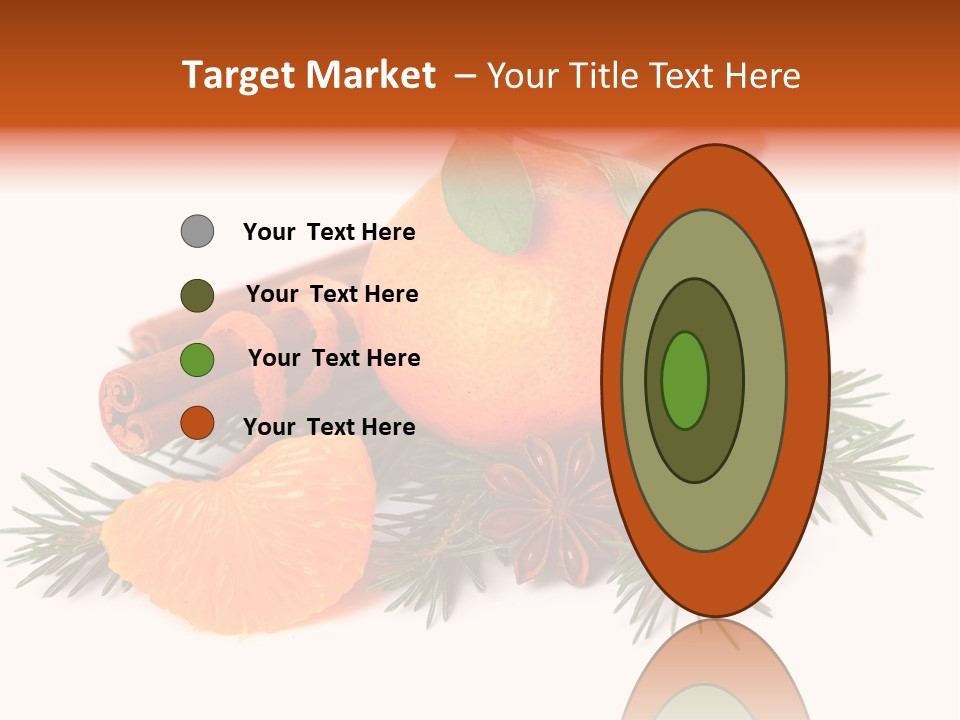 White Decoration Herb PowerPoint Template