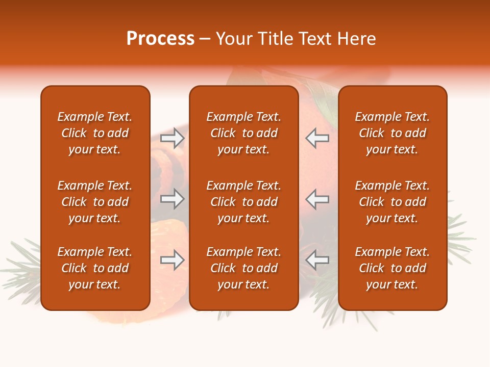 White Decoration Herb PowerPoint Template