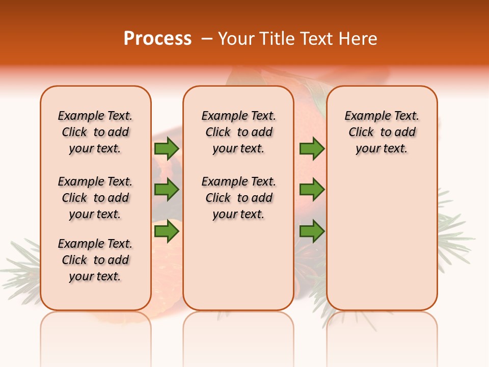 White Decoration Herb PowerPoint Template