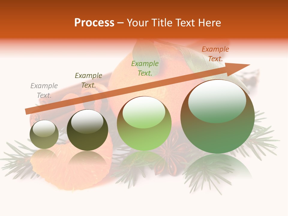 White Decoration Herb PowerPoint Template