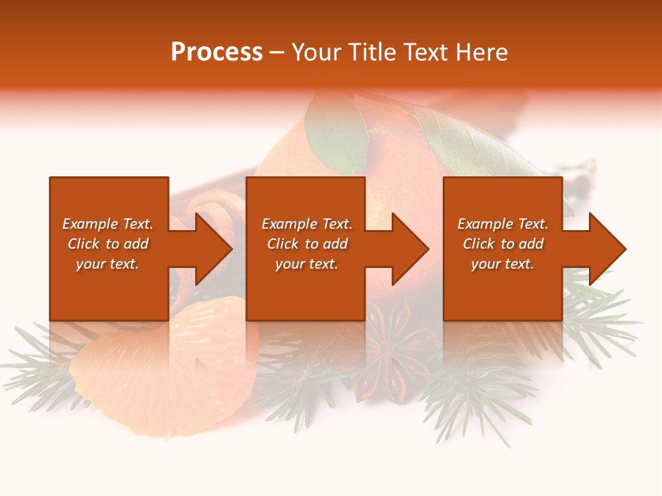 White Decoration Herb PowerPoint Template