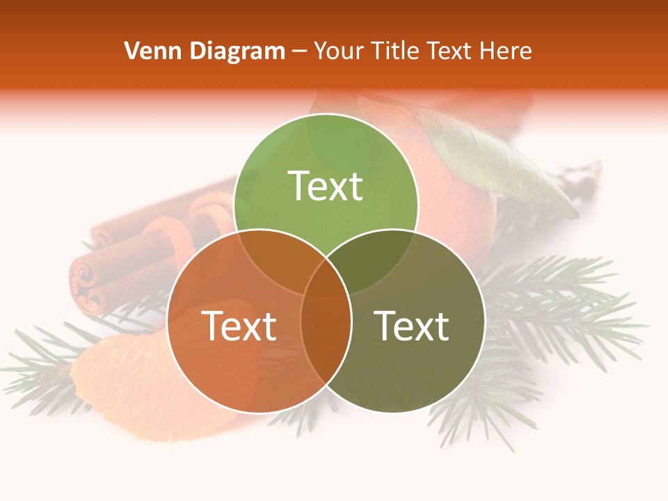 White Decoration Herb PowerPoint Template