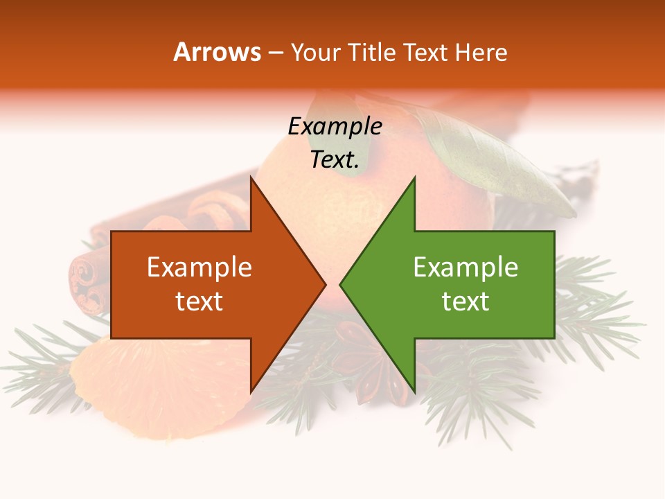 White Decoration Herb PowerPoint Template