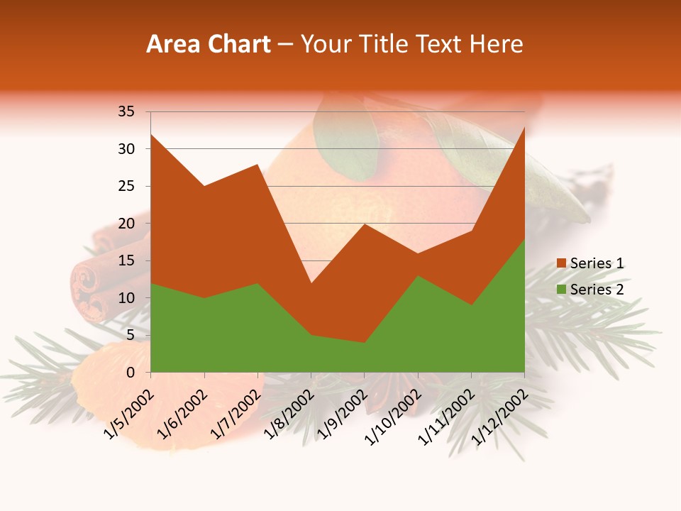 White Decoration Herb PowerPoint Template