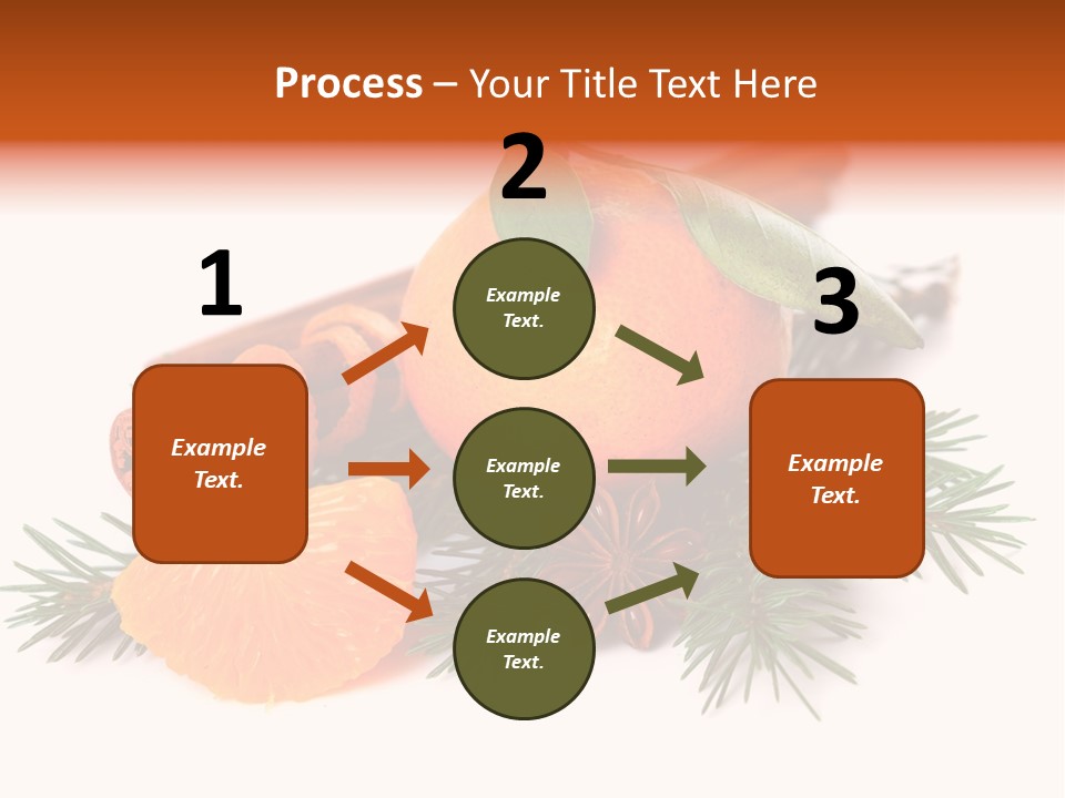 White Decoration Herb PowerPoint Template