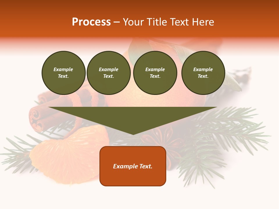 White Decoration Herb PowerPoint Template