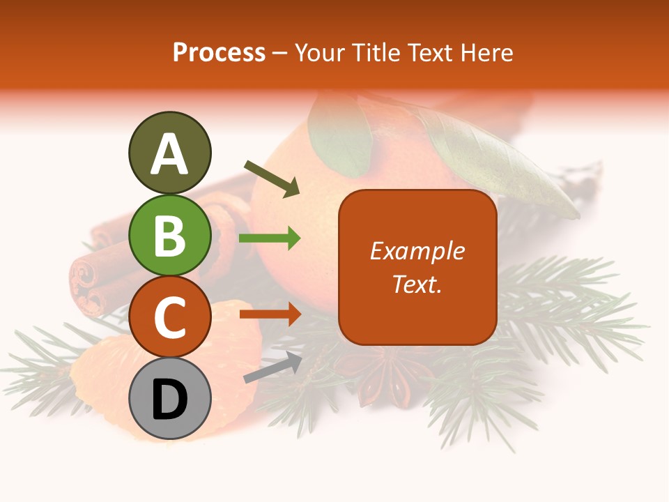 White Decoration Herb PowerPoint Template