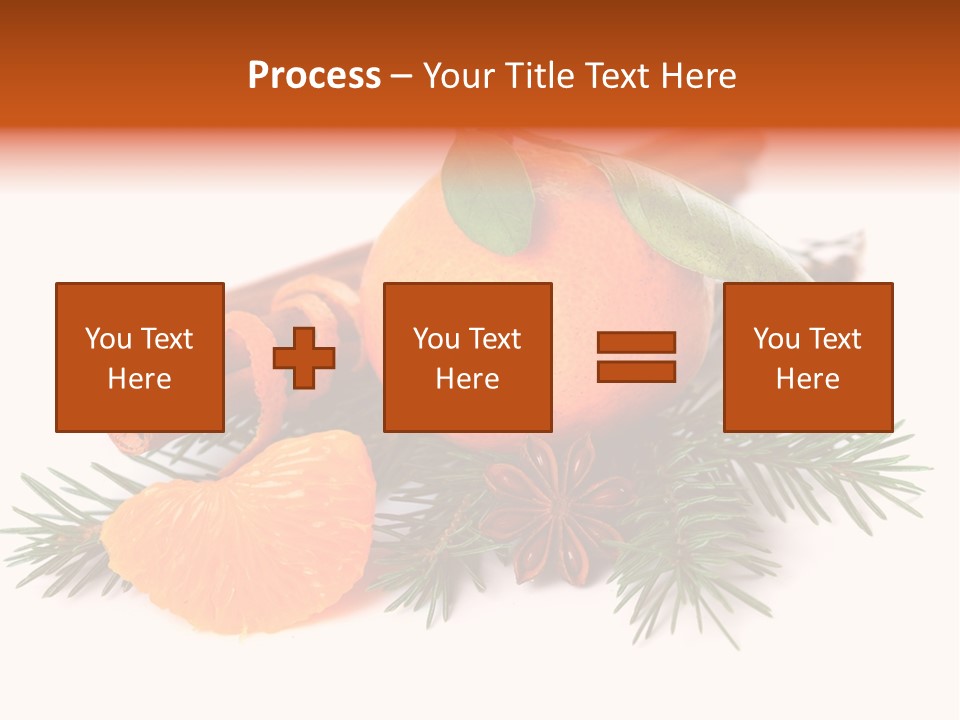 White Decoration Herb PowerPoint Template