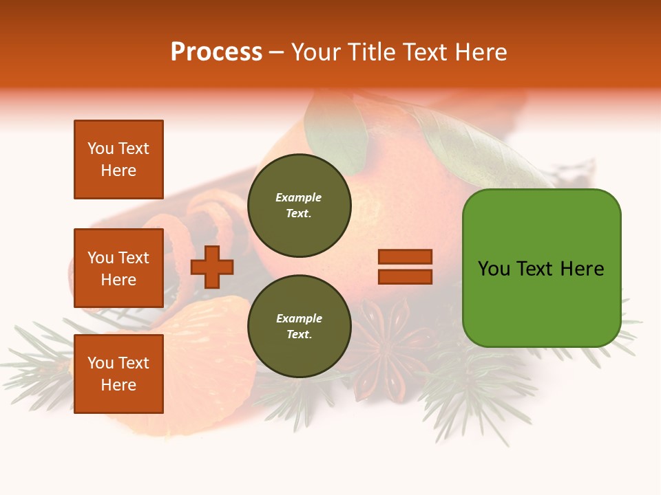 White Decoration Herb PowerPoint Template