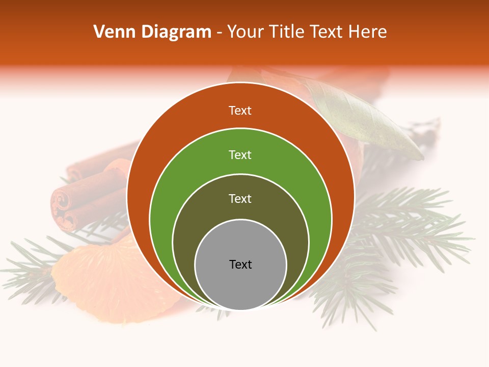 White Decoration Herb PowerPoint Template