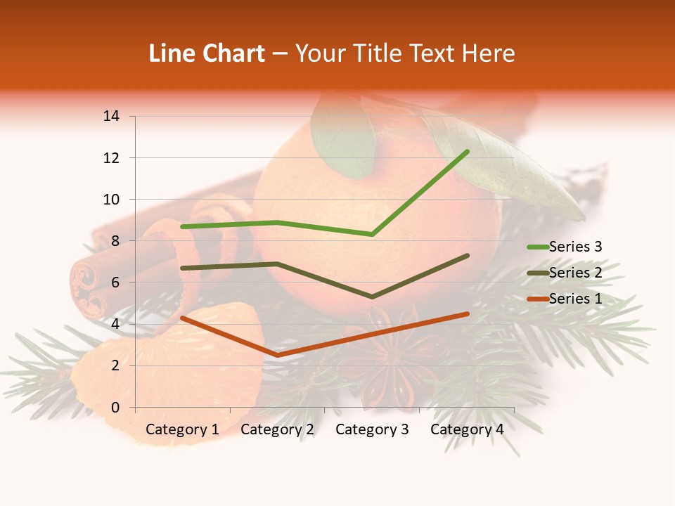 White Decoration Herb PowerPoint Template
