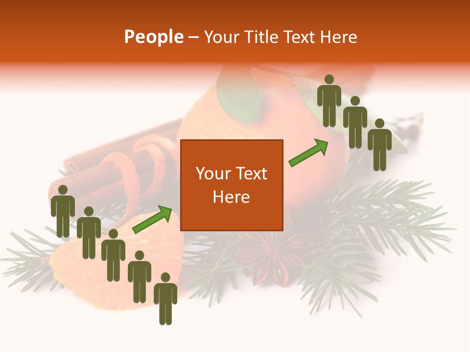 White Decoration Herb PowerPoint Template