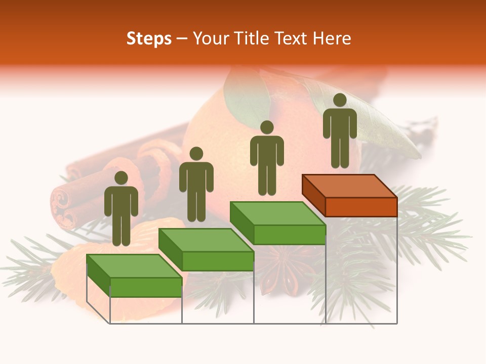 White Decoration Herb PowerPoint Template