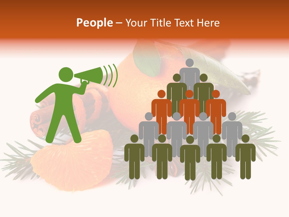 White Decoration Herb PowerPoint Template