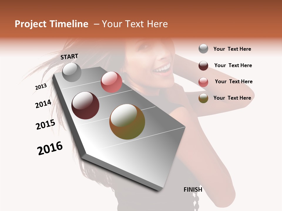 Christmas Orange Background PowerPoint Template