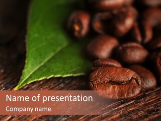 Leaf Caffeine Burning PowerPoint Template