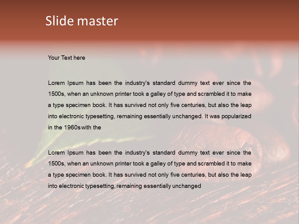 Leaf Caffeine Burning PowerPoint Template