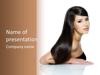 Woman Hair Sexy PowerPoint Template