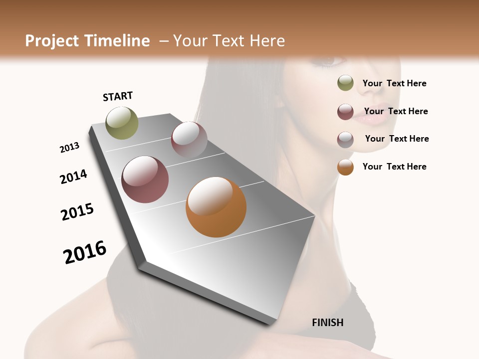 Woman Hair Sexy PowerPoint Template