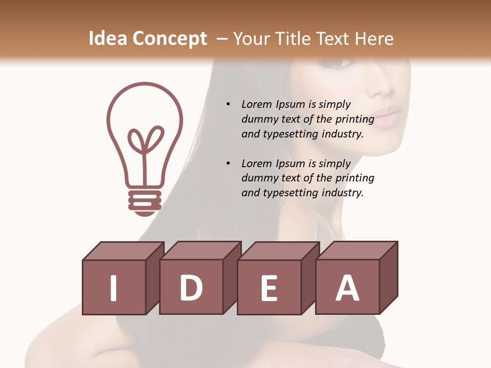 Woman Hair Sexy PowerPoint Template