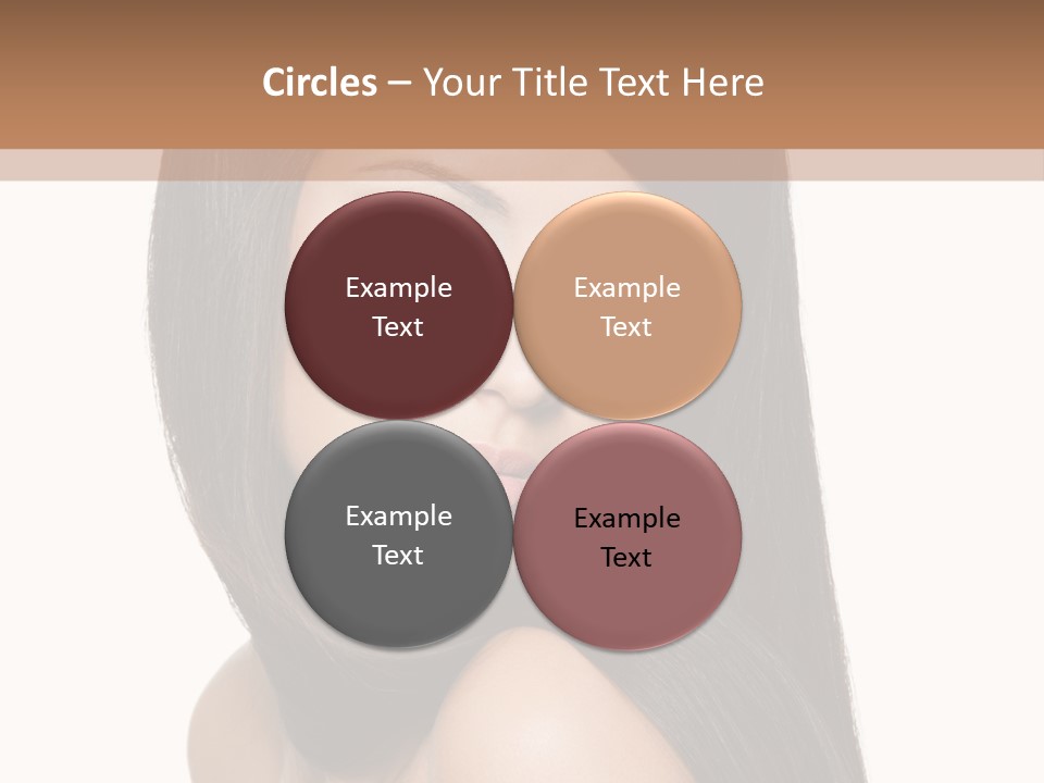 Brunette White Hair PowerPoint Template