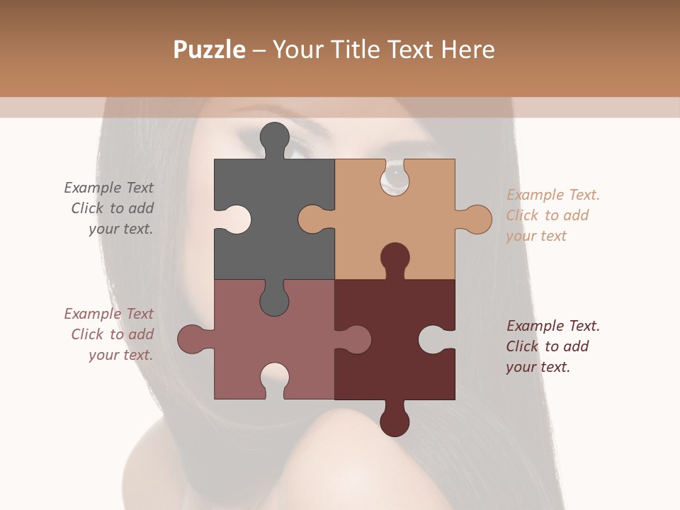 Brunette White Hair PowerPoint Template