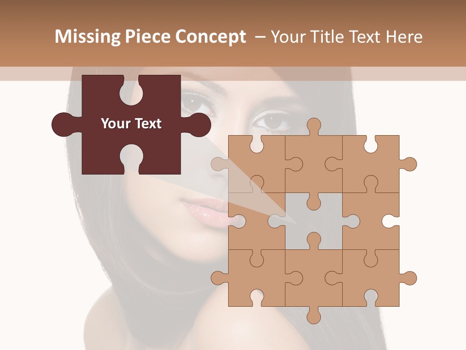 Brunette White Hair PowerPoint Template