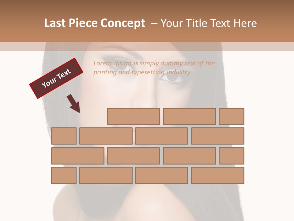 Brunette White Hair PowerPoint Template