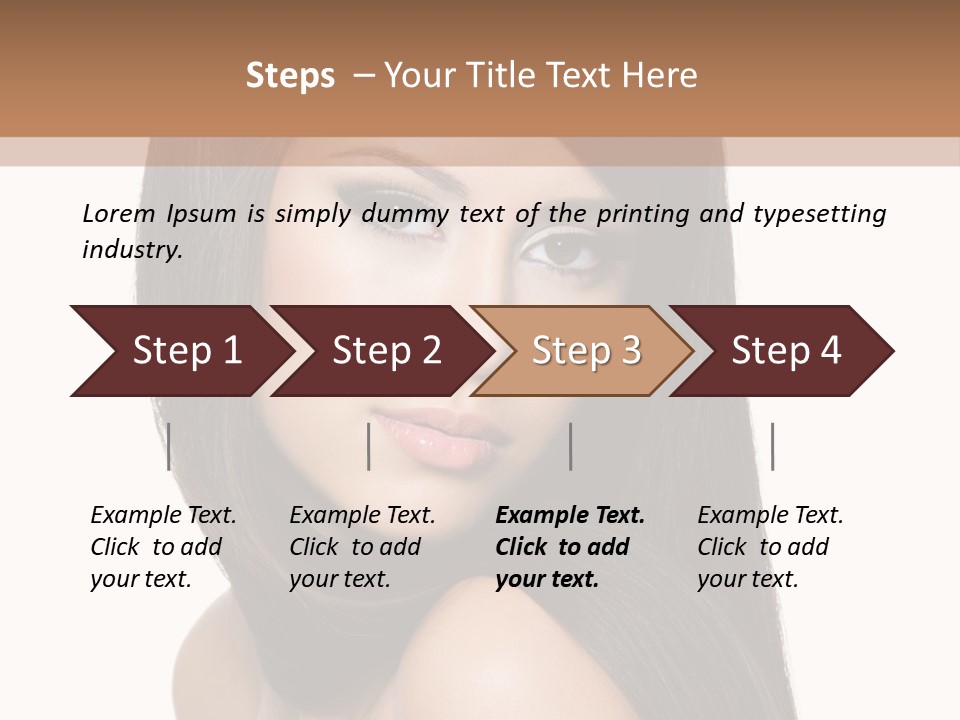 Brunette White Hair PowerPoint Template