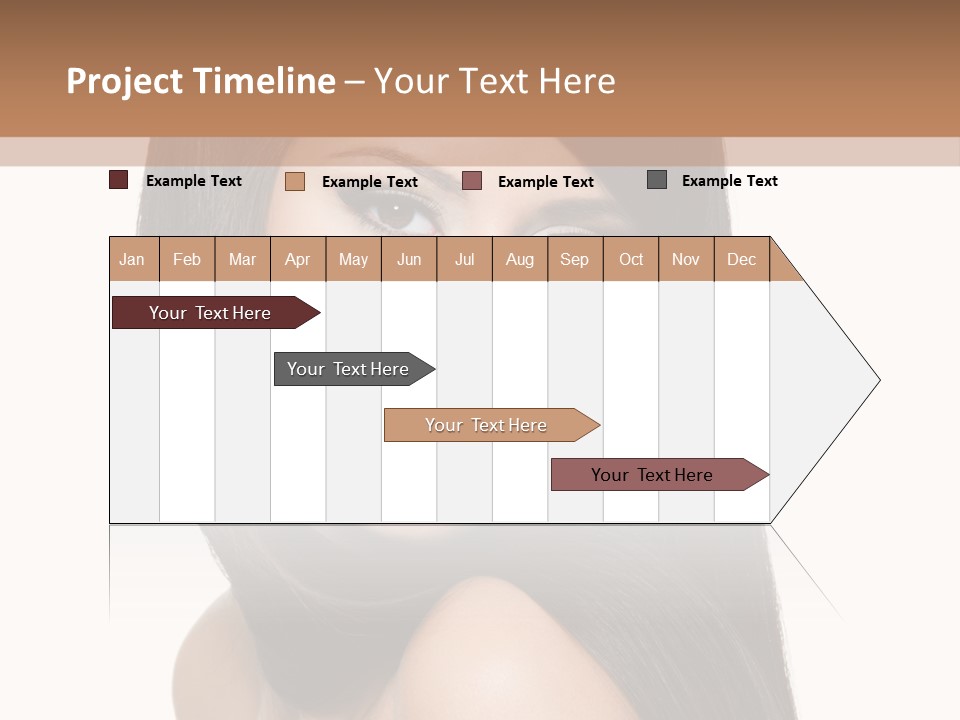 Brunette White Hair PowerPoint Template