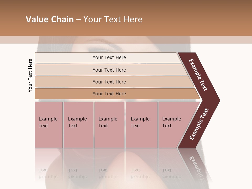 Brunette White Hair PowerPoint Template