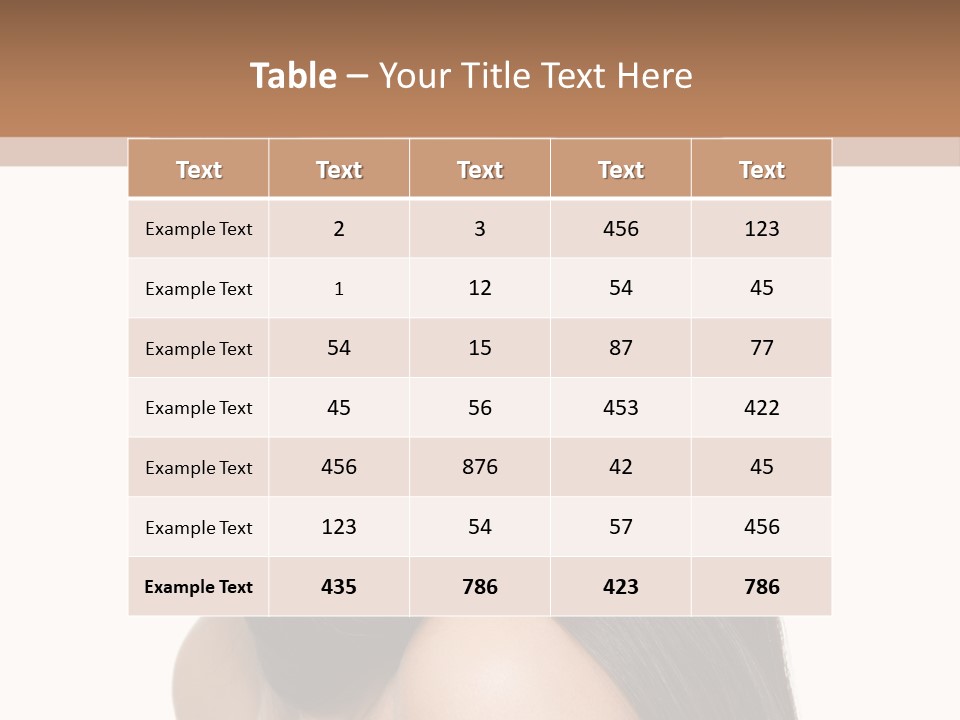 Brunette White Hair PowerPoint Template