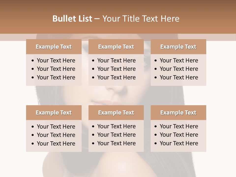 Brunette White Hair PowerPoint Template