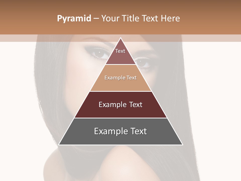 Brunette White Hair PowerPoint Template