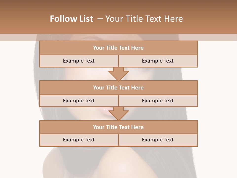 Brunette White Hair PowerPoint Template
